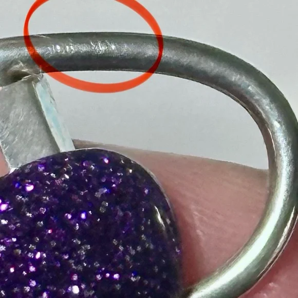 Marla Aaron Baby Drop Lock & Heart Lock Sterling - Picture 5 of 7